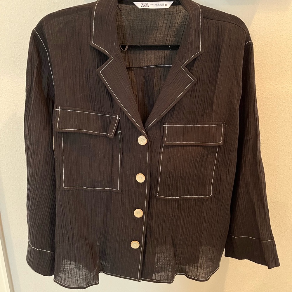 Zara Button Down Blouse